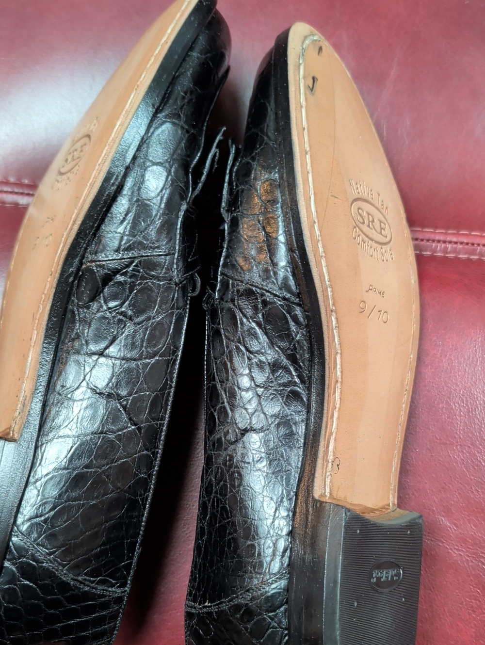 MEZLAN "RODEO" Genuine Crocodile Alligator Loafers Shoes  Men's 9.5 - Picture 10 of 12